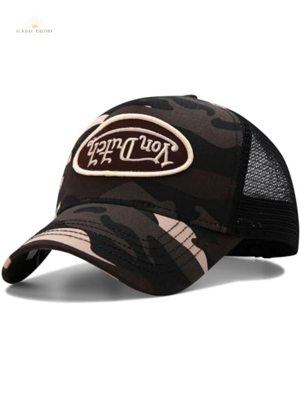 Von Dutch Monogram Trucker Hat Snapback Curved Bill Breathable Cotton Blend